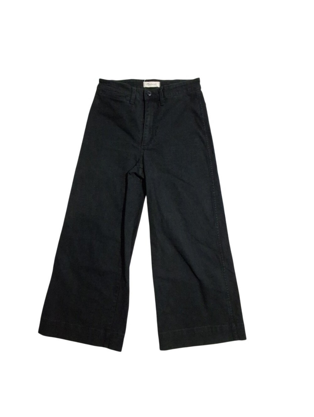 Madewell Emmett Wide-Leg Crop Jeans Size 27 Black City Classic